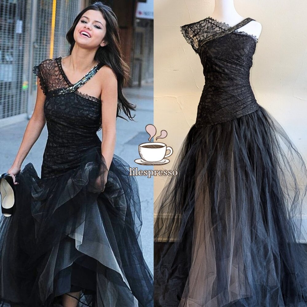 BCBGMAXAZRIA lace tulle sequin gown ASO selena gomez who says (0)
